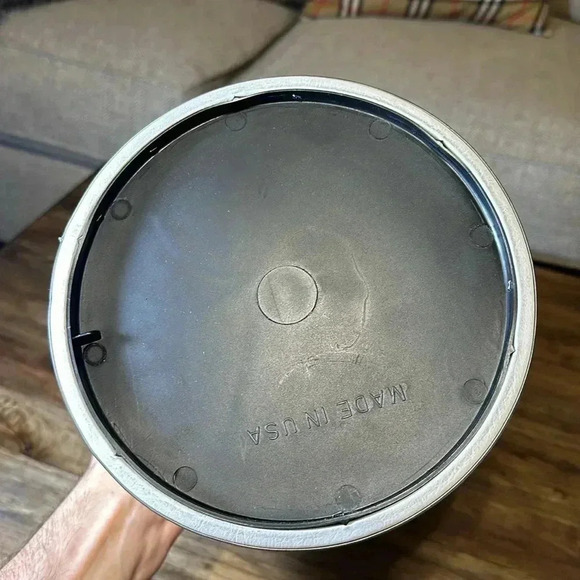 Vintage Ice Bucket Mid Century Modern MCM Copper/Gold w Ice Tongs Made in USA - Picture 10 of 10